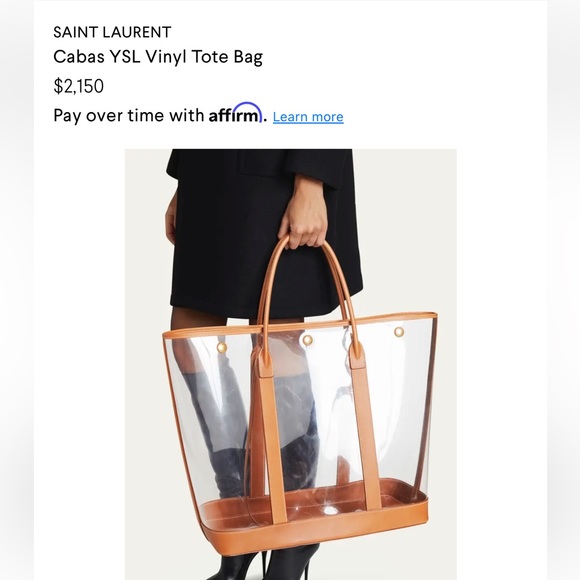 Saint Laurent Cabas YSL Vinyl Tote - Picture 4 of 5